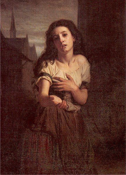 Merle, Hugues A Beggar Woman Germany oil painting art